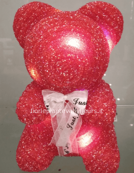 Teddy di perle con luce altezza 21cm